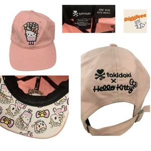 Tokidoki X Hello Kitty Womens' Popcorn Kitty Adjustable Dad Hat